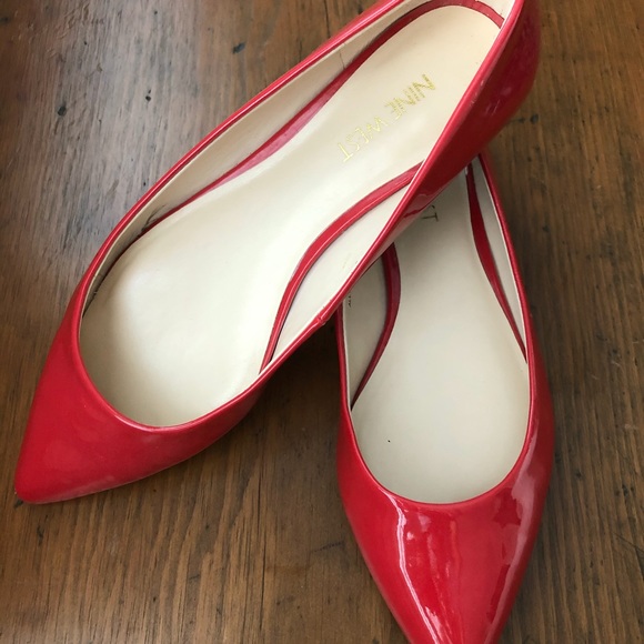 nine west red flats